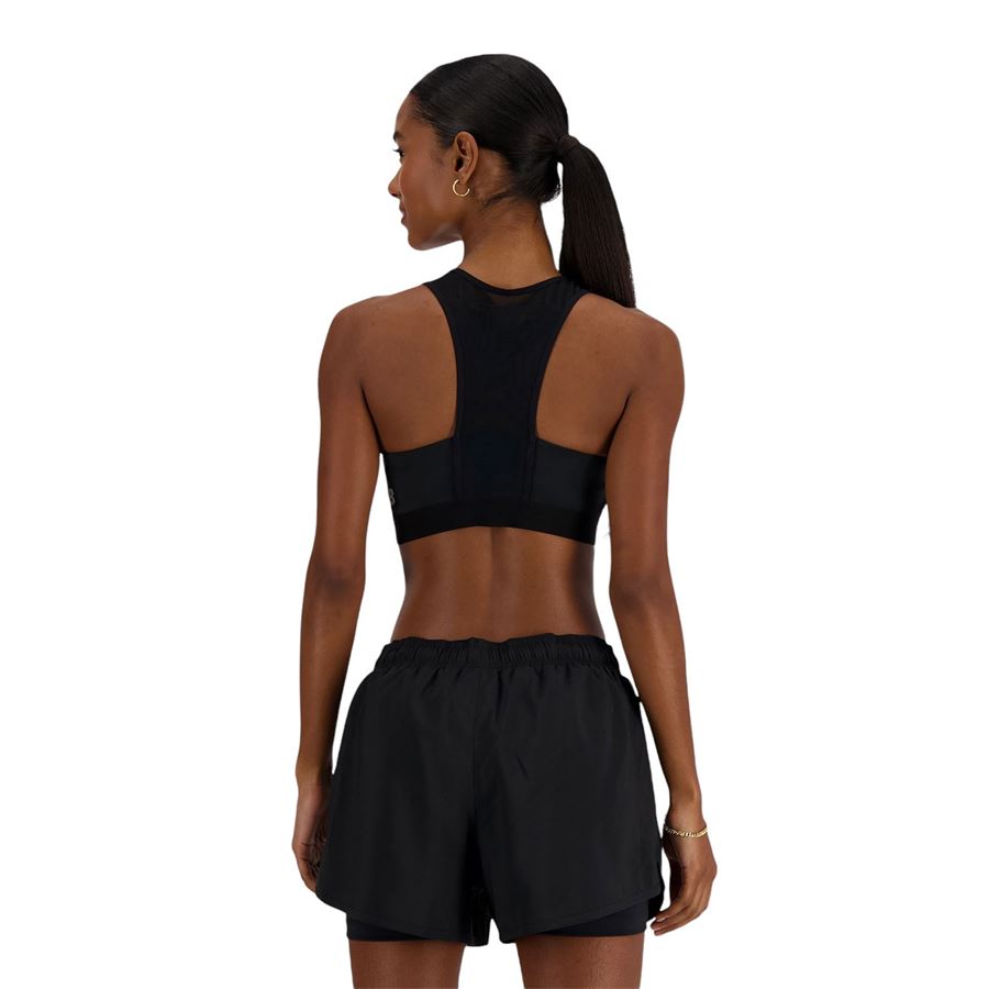Nb Athletics Medium Support Sleek Sports Bra New Balance | WB41046BK